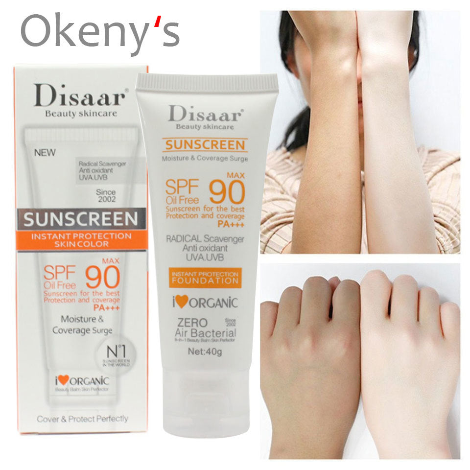 Disaar Sunscreen Cream Spf 90 ++ Moisturizing Skin Protect Sunblock 80g Face Care Prevents Skin Damage, Remove Pigmention Sp 40g